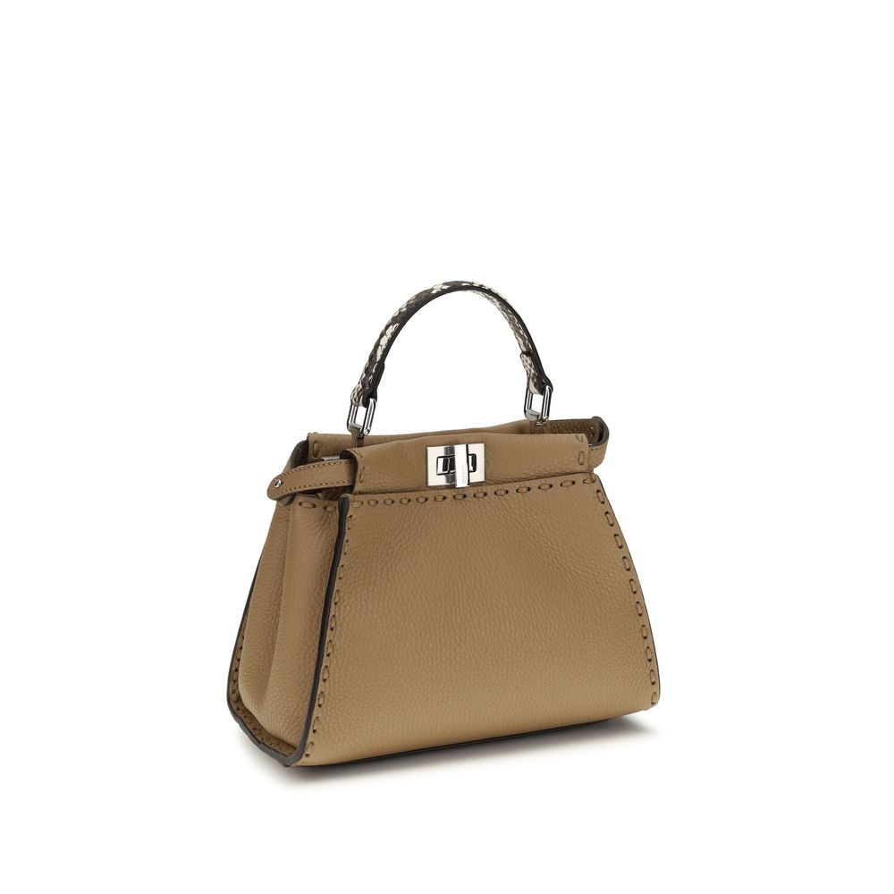 Fendi Beige Kalbsleder Bos Taurus Schultertasche-3