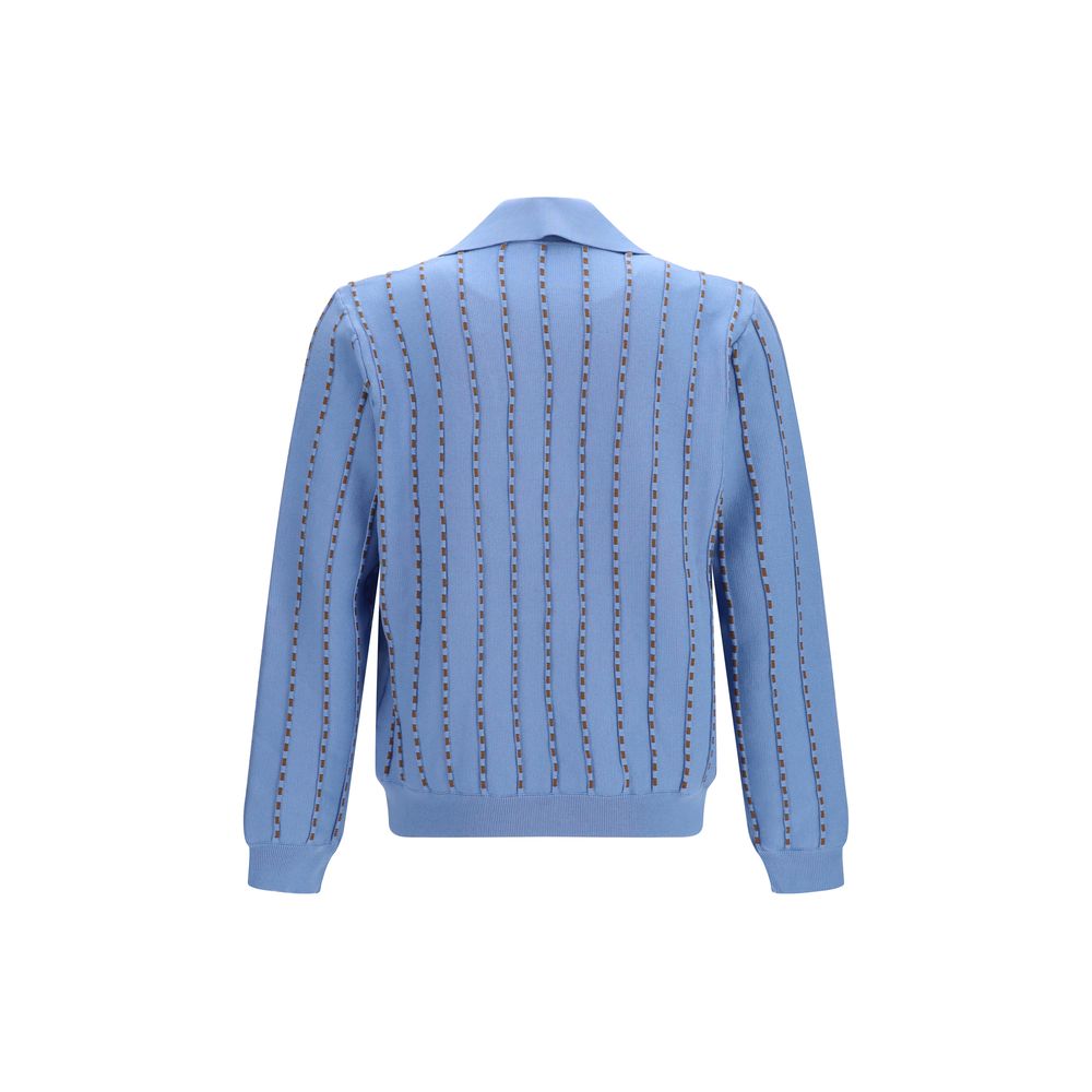 Fendi Blaues Baumwoll-Polohemd-2