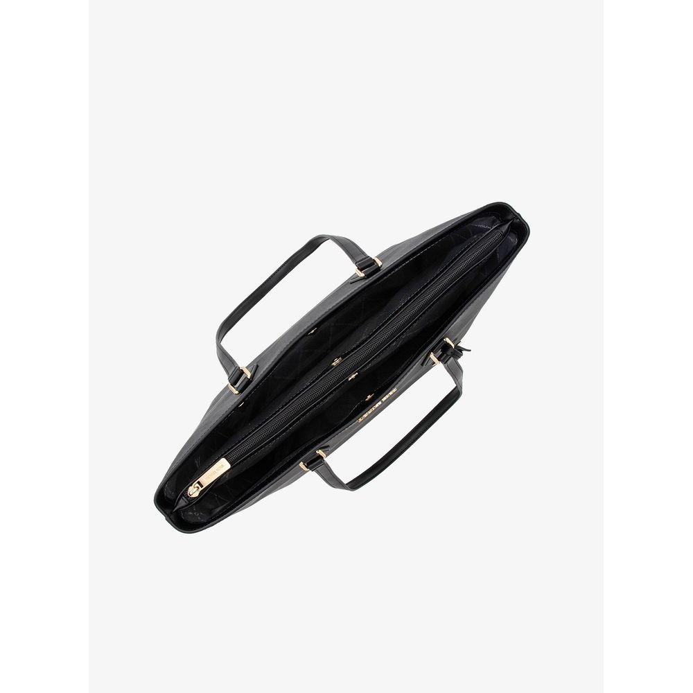Michael Kors Schwarze Canvas Handtasche-3