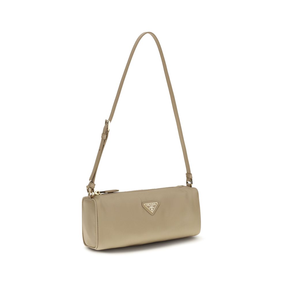 Prada Beige Nylon Schultertasche-2