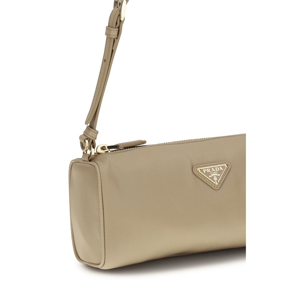 Prada Beige Nylon Schultertasche-4