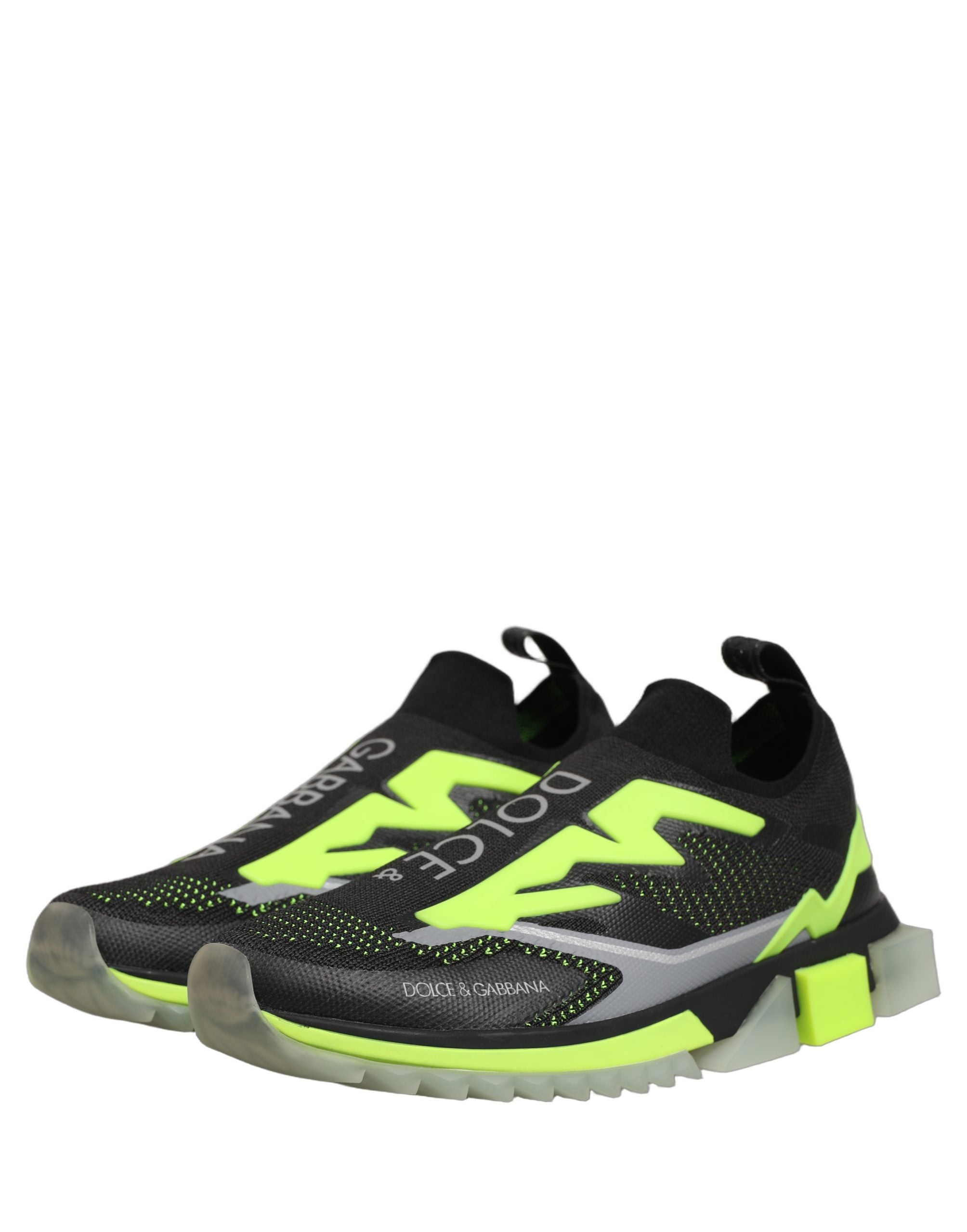 Dolce & Gabbana Schwarze und grüne Sorrento Low-Top-Sneaker-4