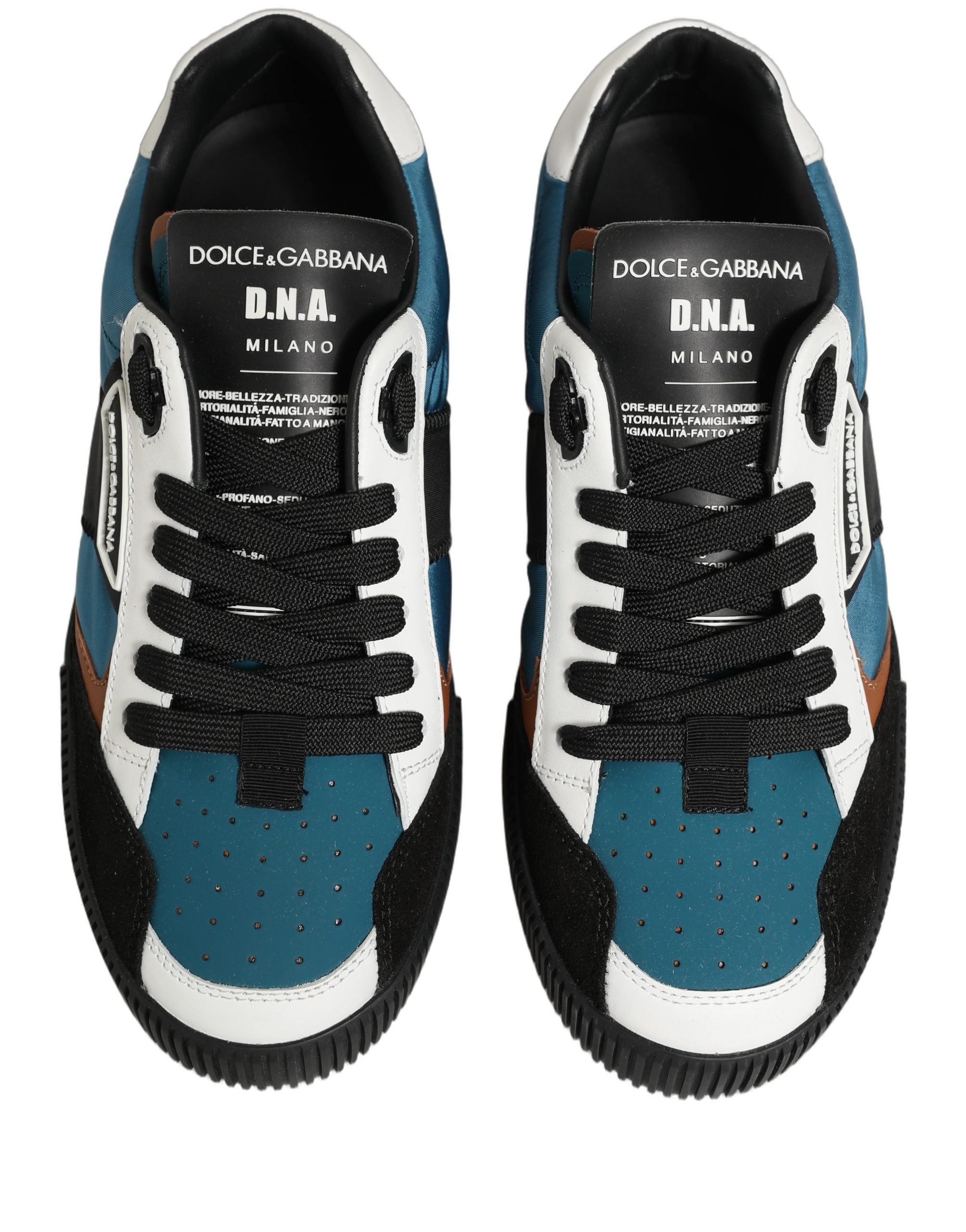 Dolce & Gabbana Mehrfarbige Leder MIAMI Low-Top-Sneaker für Herren-3