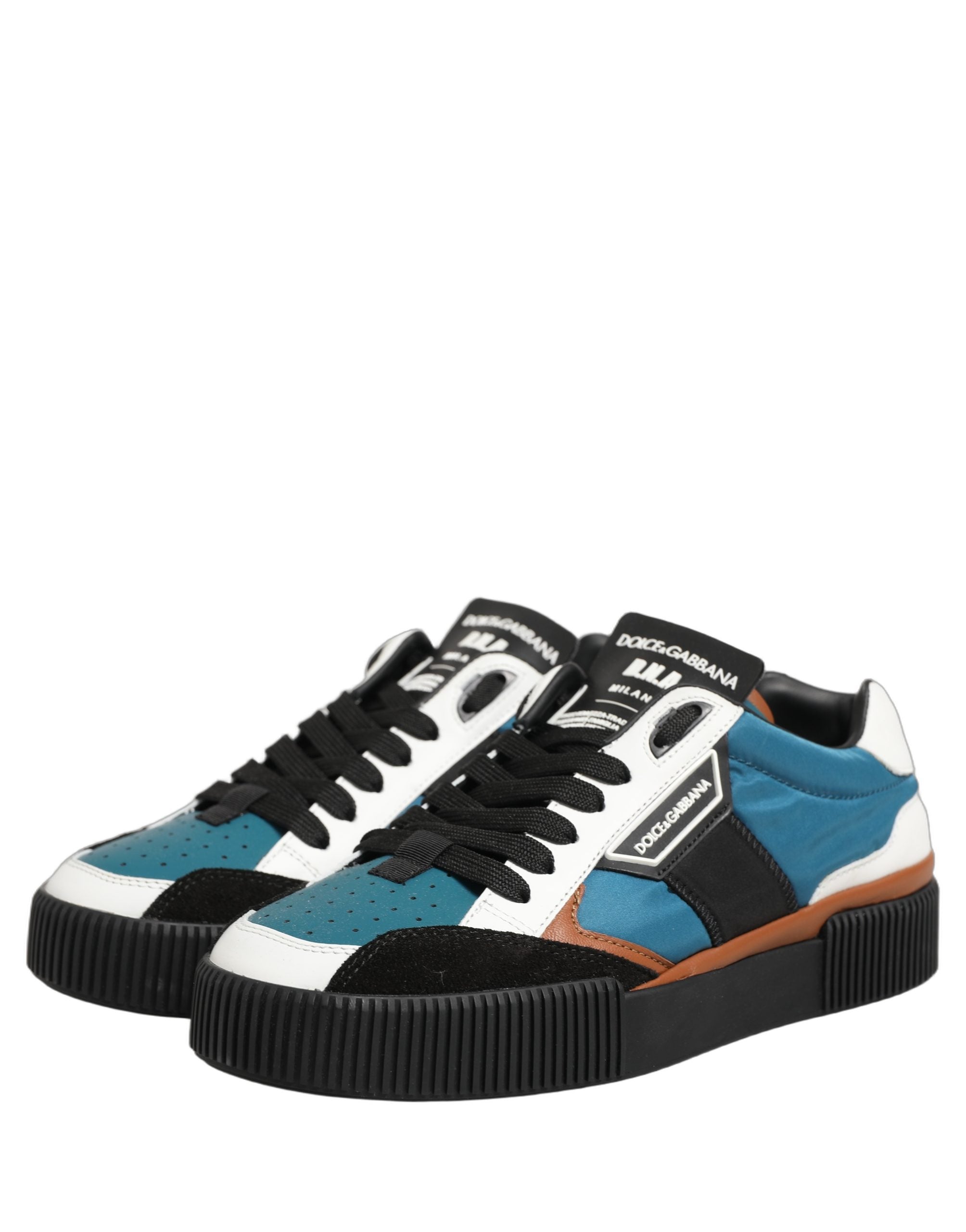 Dolce & Gabbana Mehrfarbige Leder MIAMI Low-Top-Sneaker für Herren-4