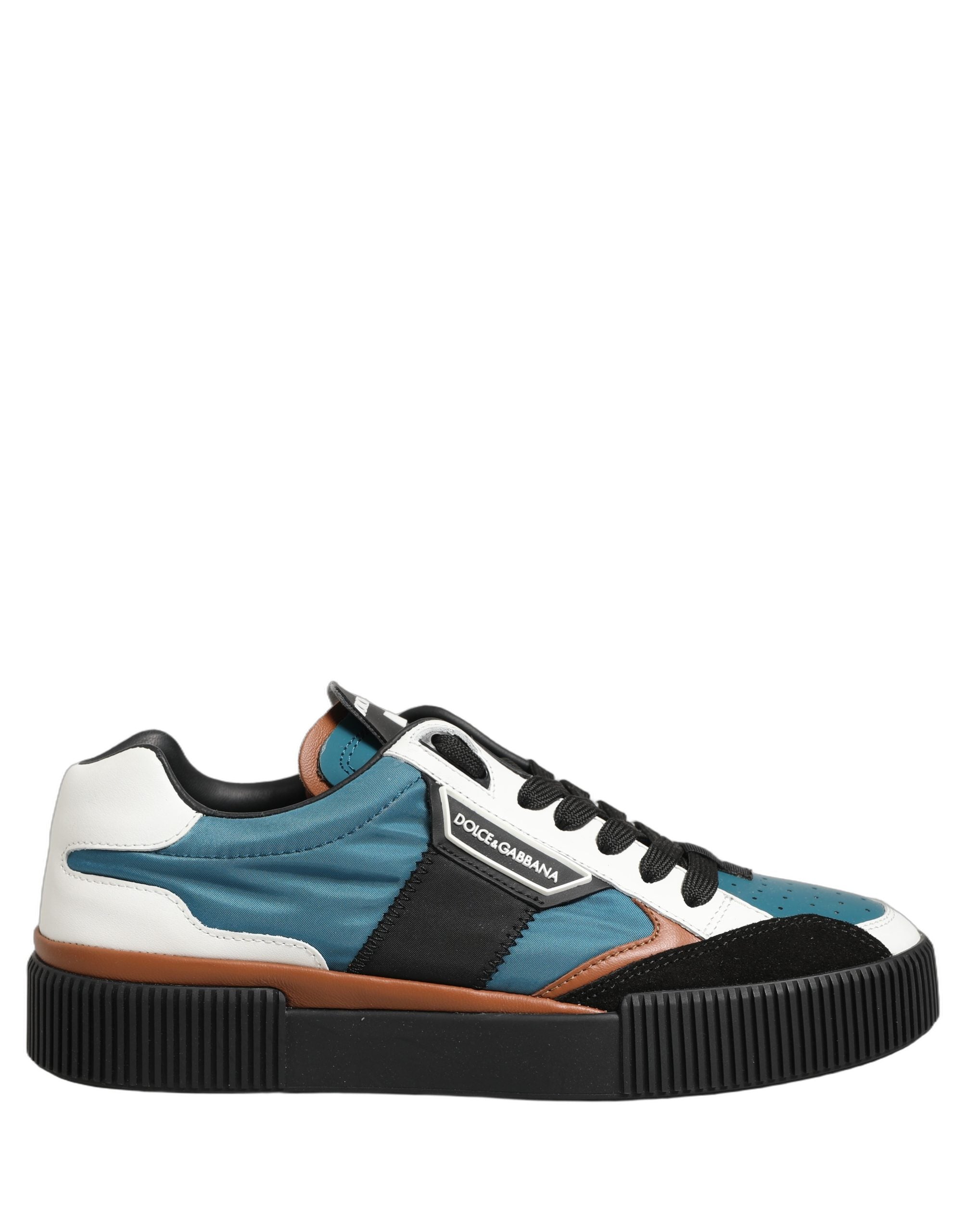Dolce & Gabbana Mehrfarbige Leder MIAMI Low-Top-Sneaker für Herren-8