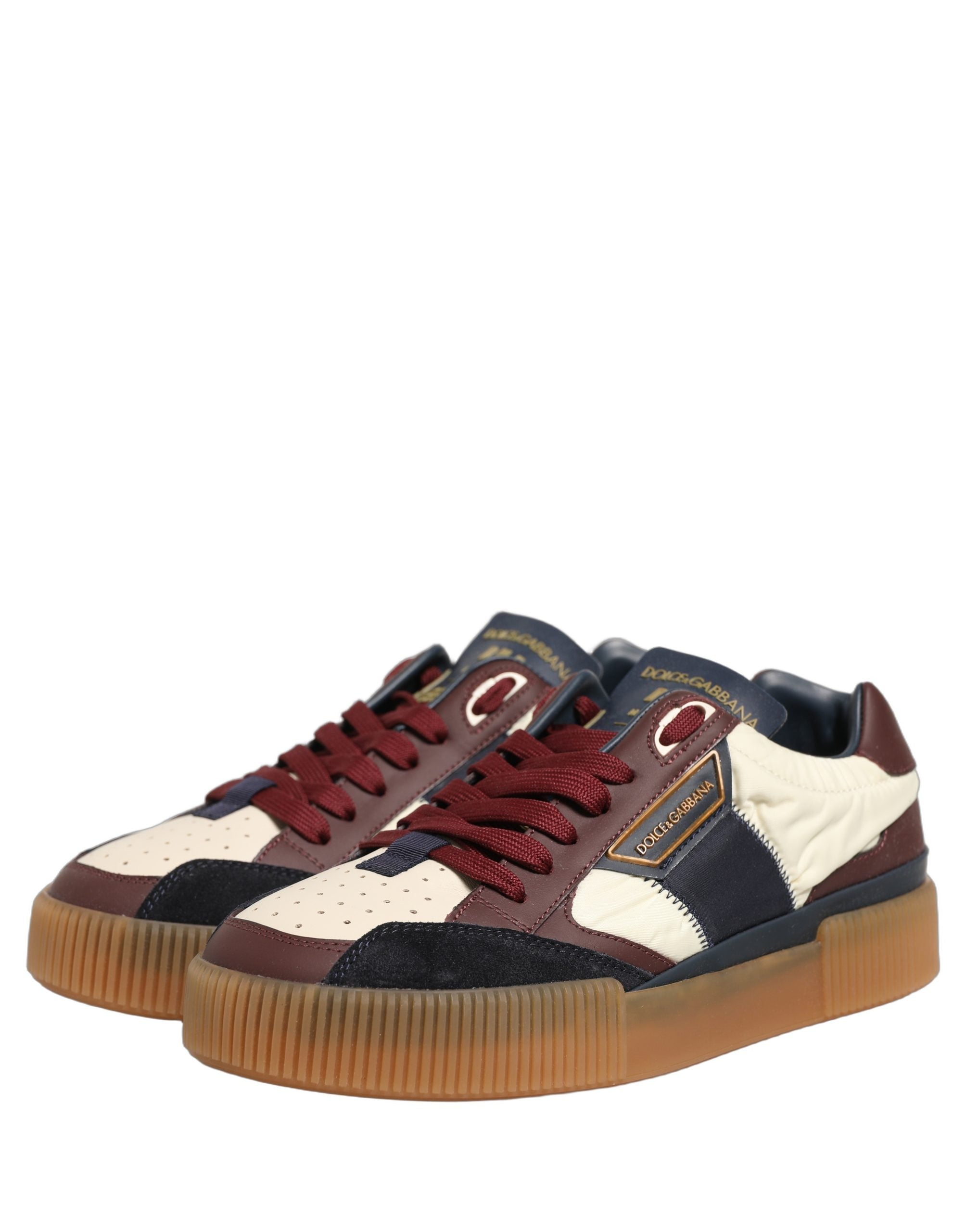 Dolce & Gabbana Mehrfarbige Leder MIAMI Low-Top-Sneaker für Herren-3
