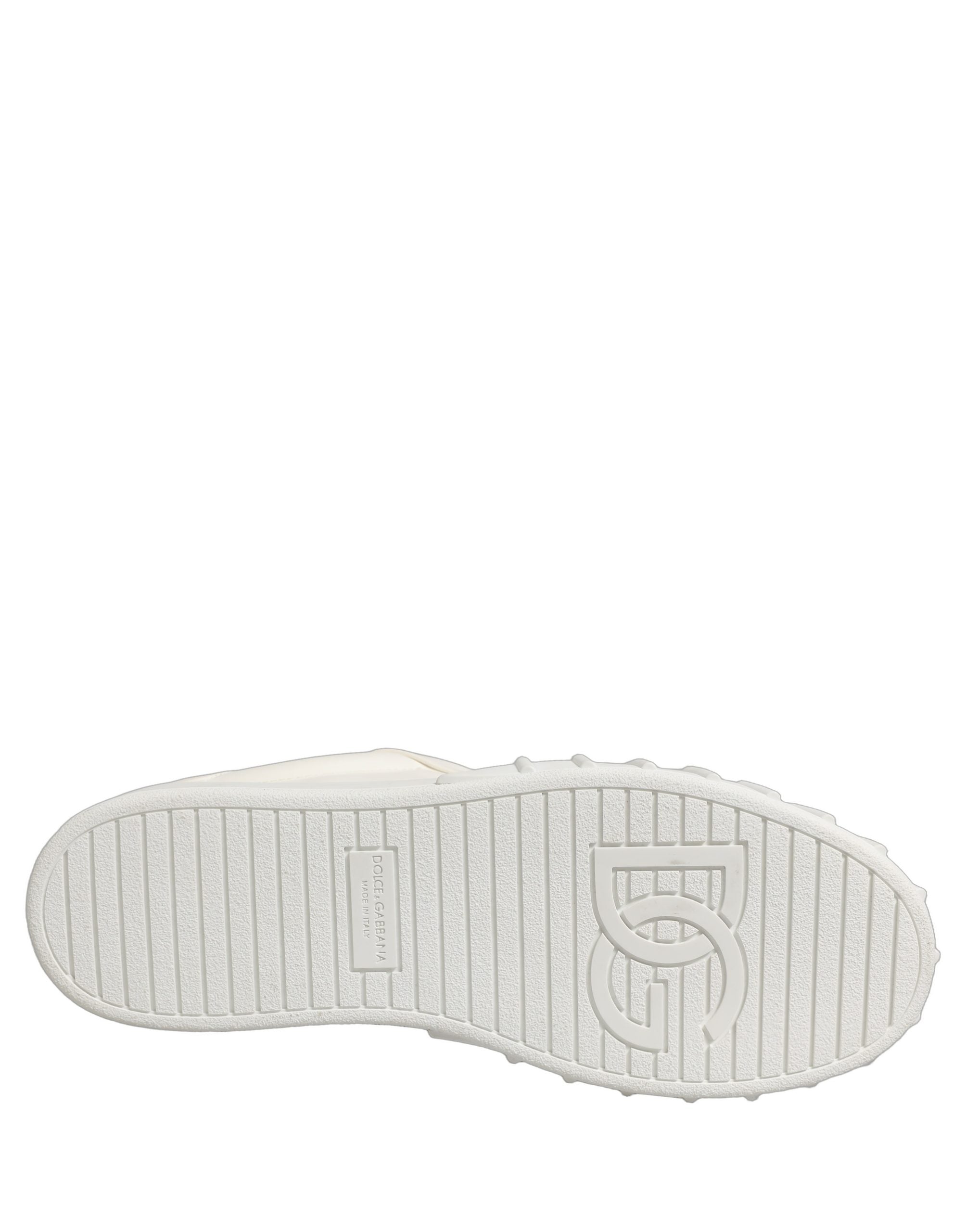 Dolce & Gabbana Weiße Leder Low Top Lace Up Sneakers Schuhe-8