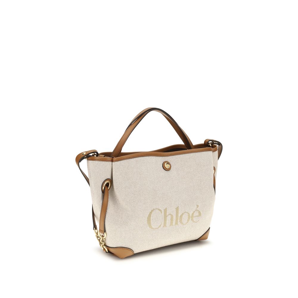 Chloé Beige Stoff-Schultertasche-2