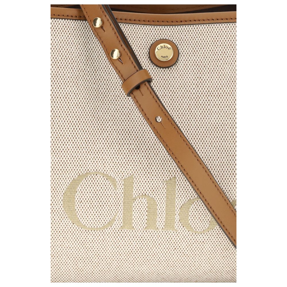 Chloé Beige Stoff-Schultertasche-4