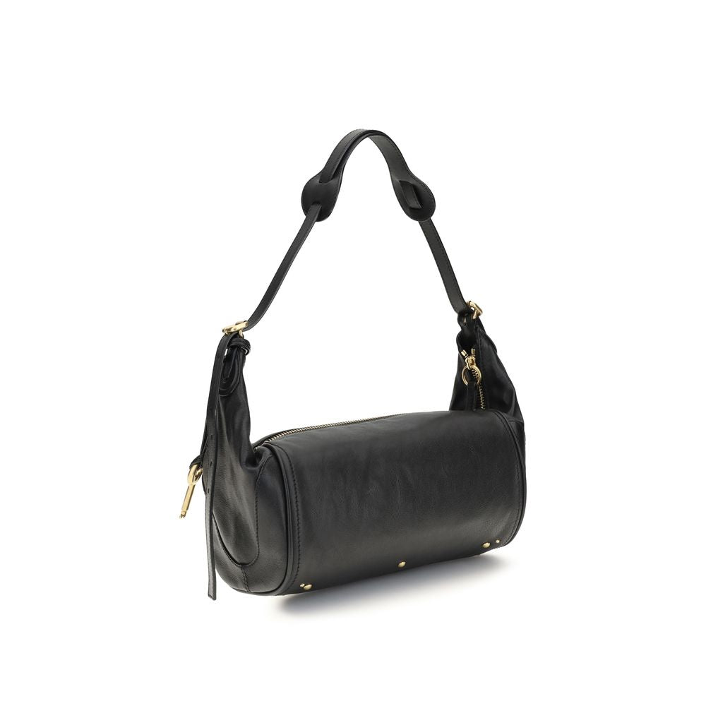 Chloé Schwarze Bos Taurus Kalbsleder Schultertasche-3