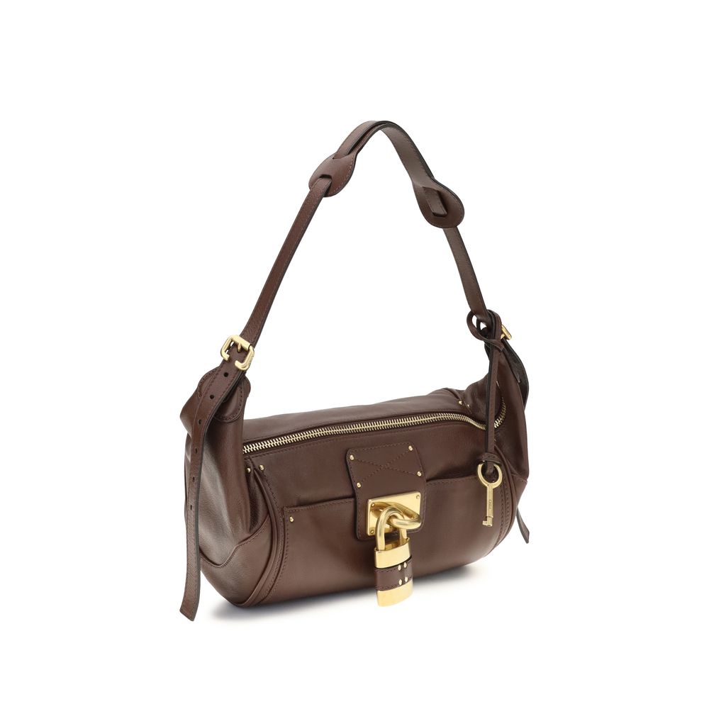 Chloé Braune Kalbsleder Bos Taurus Schultertasche-2