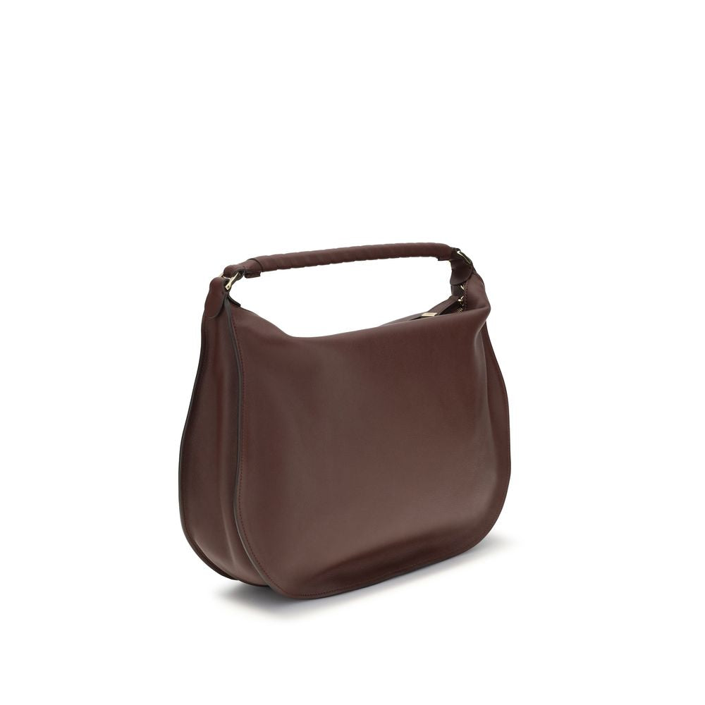 Chloé Braune Kalbsleder Bos Taurus Schultertasche-3