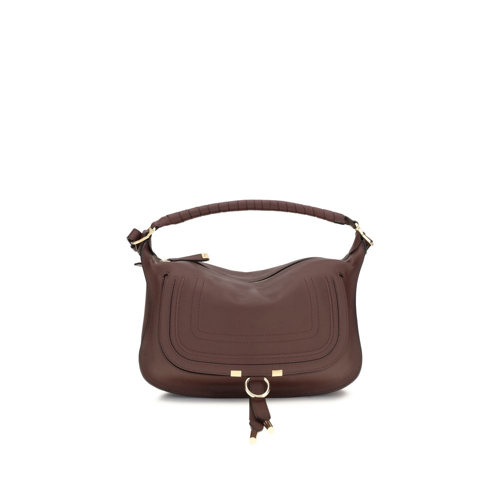 Chloé Schultertasche Bos Taurus aus bordeauxrotem Kalbsleder-1