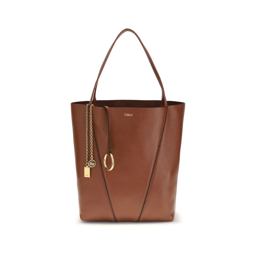 Chloé Braune Kalbsleder Bos Taurus Schultertasche-1