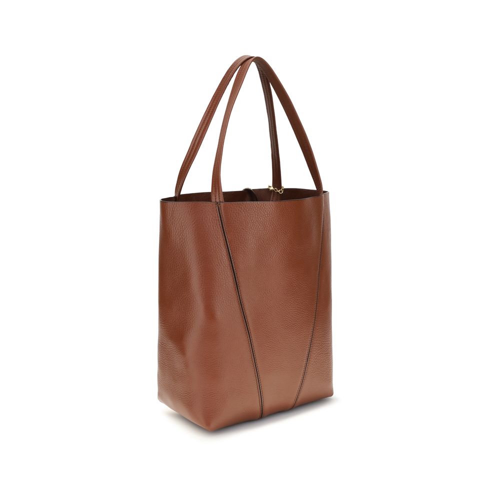 Chloé Braune Kalbsleder Bos Taurus Schultertasche-3