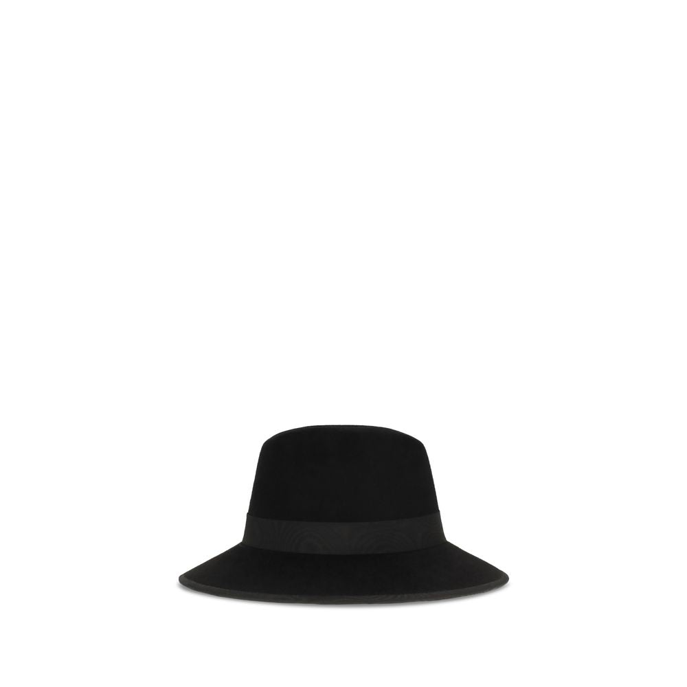 Valentino Garavani Schwarzer Baumwoll-Fedora-2