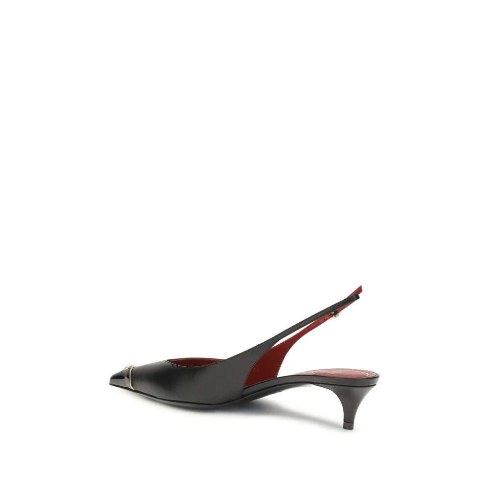 Valentino Garavani Schwarze Pumps aus Kalbsleder Bos Taurus-3