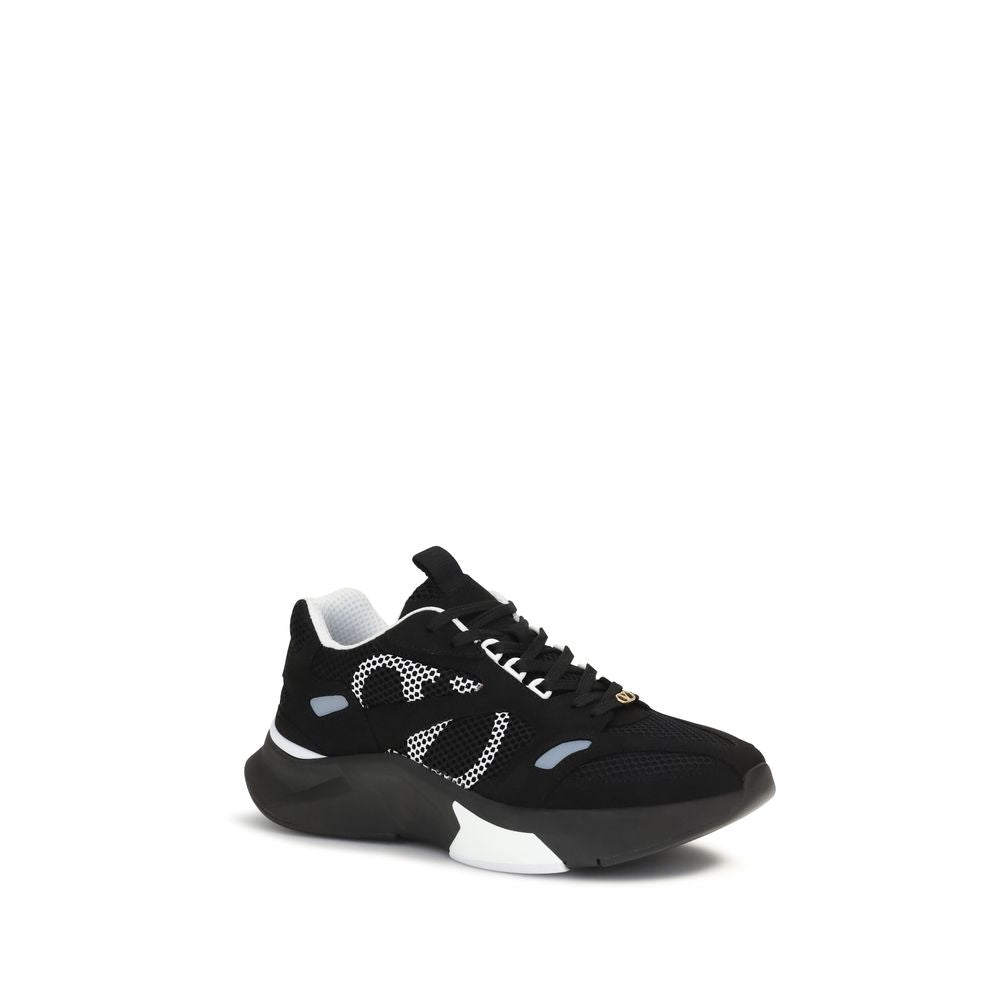 Valentino Garavani Schwarze Stoff-Sneaker-2