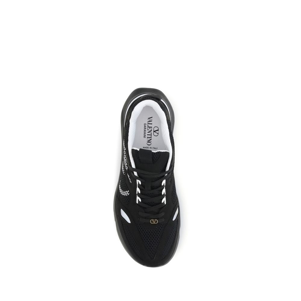 Valentino Garavani Schwarze Stoff-Sneaker-4