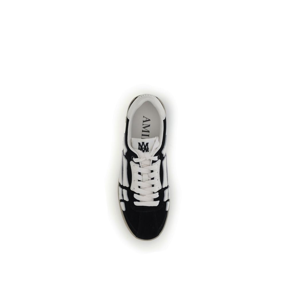 Amiri Schwarze Bos Taurus Kalbsleder Low-Top-Sneaker-4