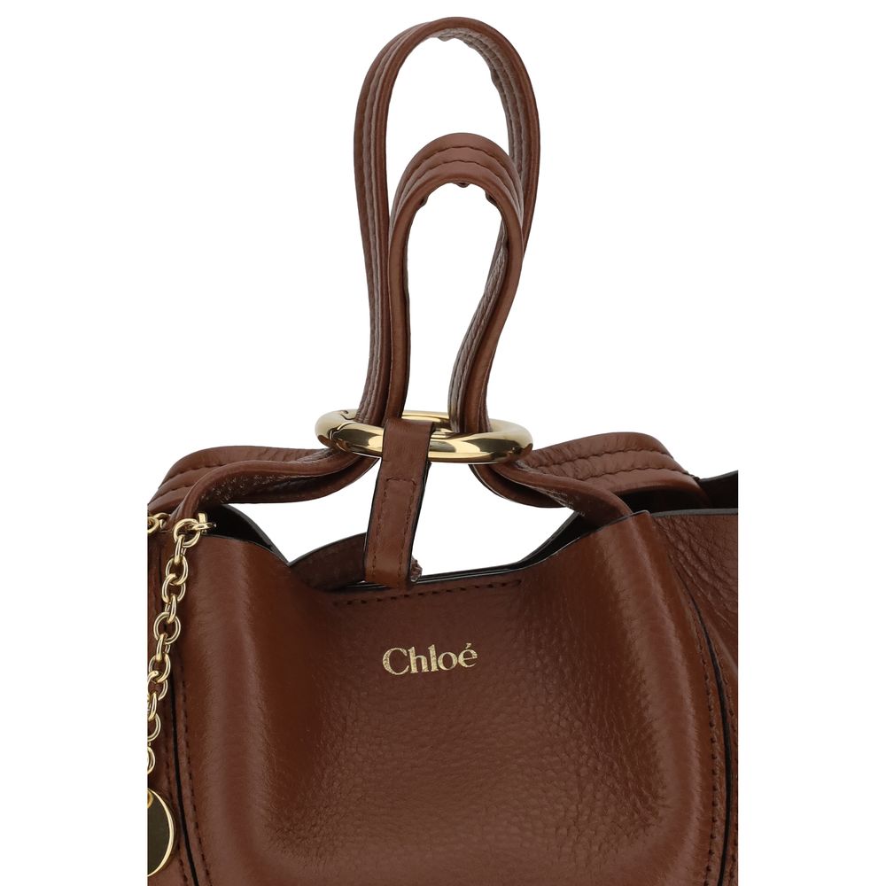 Chloé Braune Kalbsleder Bos Taurus Schultertasche-4