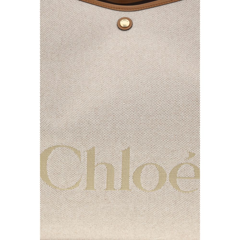 Chloé Beige Cotton Shoulder Bag-4