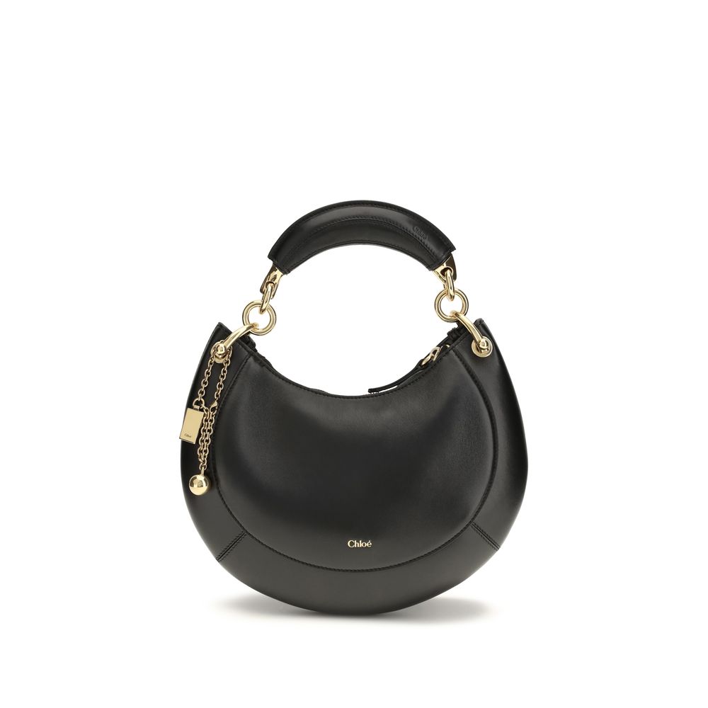 Chloé Schwarze Bos Taurus Kalbsleder Schultertasche-1