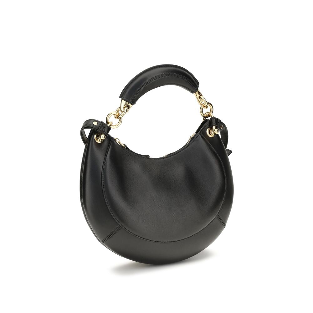 Chloé Schwarze Bos Taurus Kalbsleder Schultertasche-3