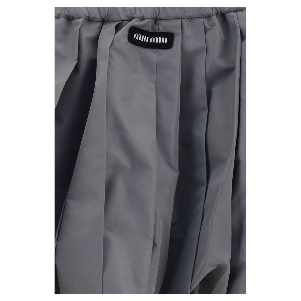 Miu Miu Grauer Minirock aus Polyester-3