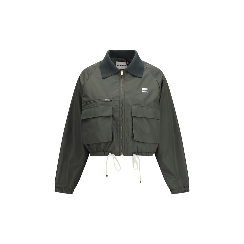 Miu Miu Zweifarbige Polyester-Shelljacke-1