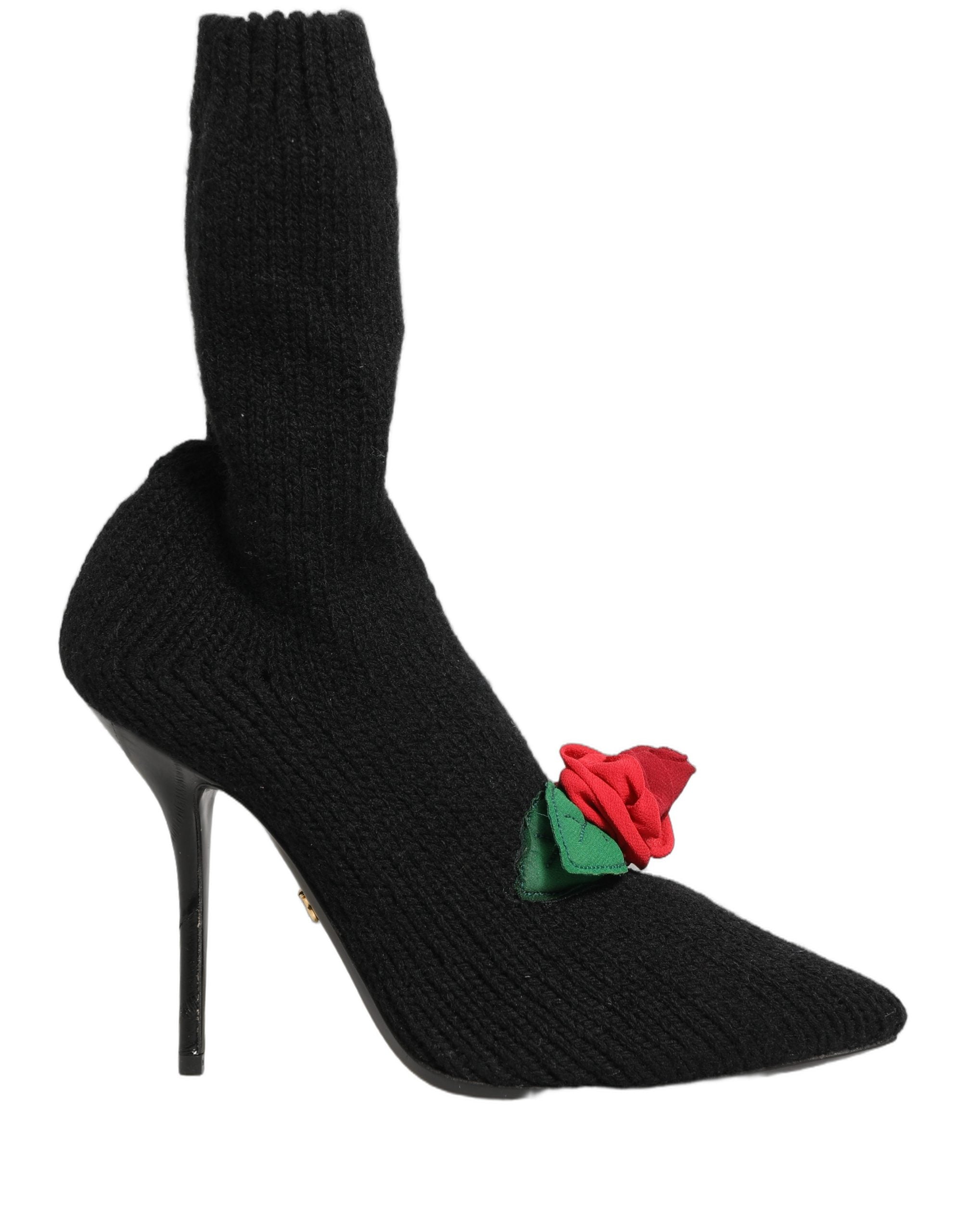 Dolce & Gabbana Schwarz Stiletto Heels Mid Calf Stiefel Schuhe-6