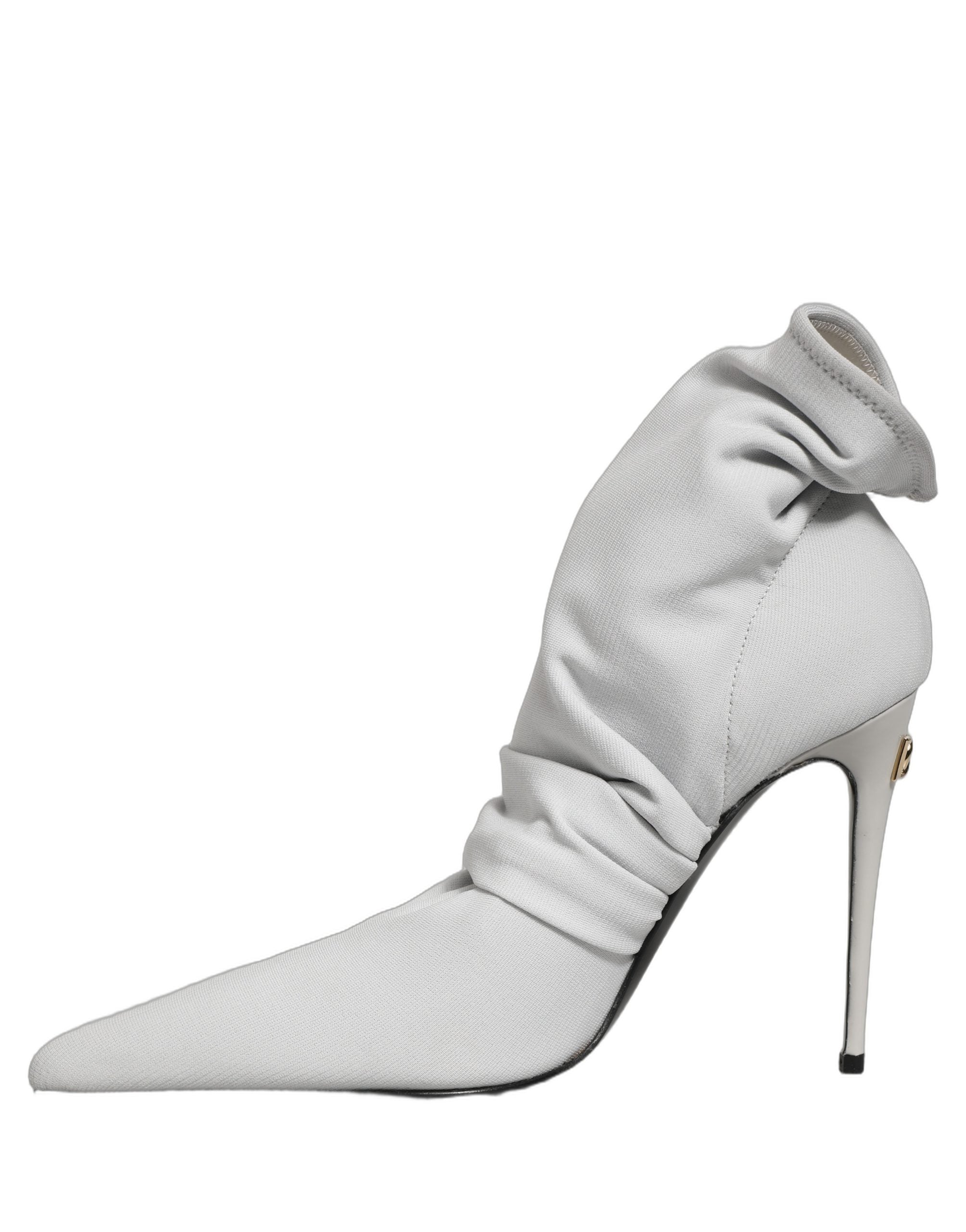 Dolce & Gabbana Graue Stretch-Socken-Stiefeletten-5