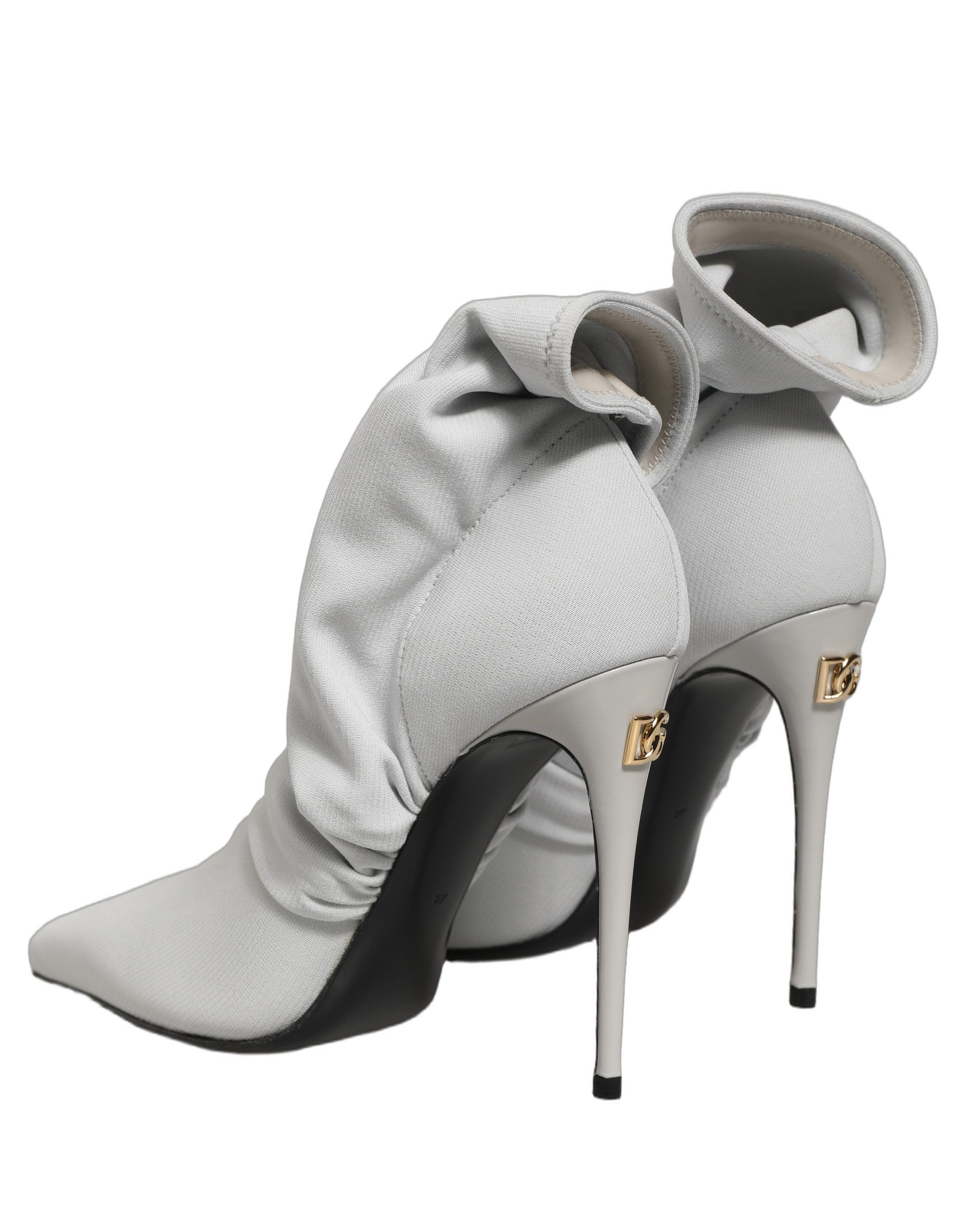 Dolce & Gabbana Graue Stretch-Socken-Stiefeletten-6