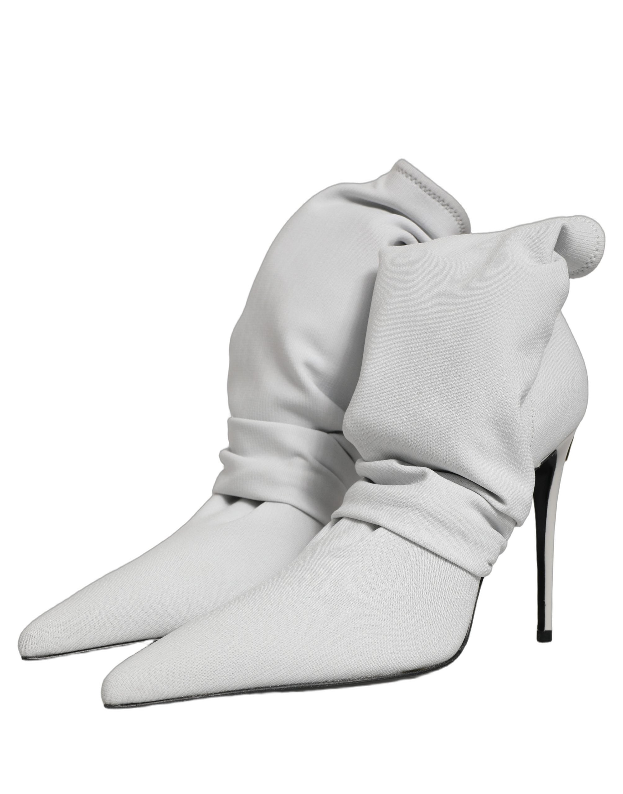 Dolce & Gabbana Graue Stretch-Socken-Stiefeletten-7