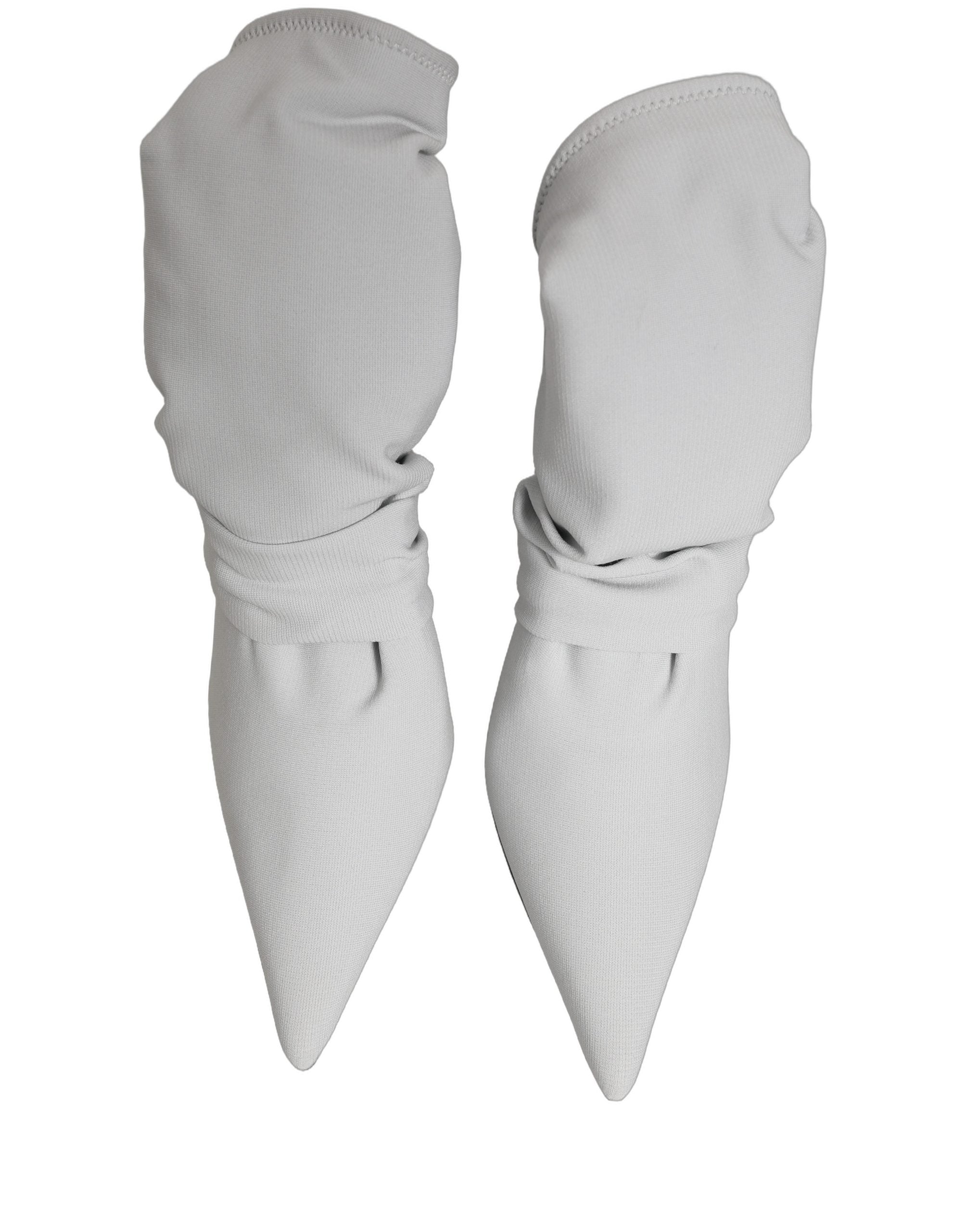 Dolce & Gabbana Graue Stretch-Socken-Stiefeletten-8
