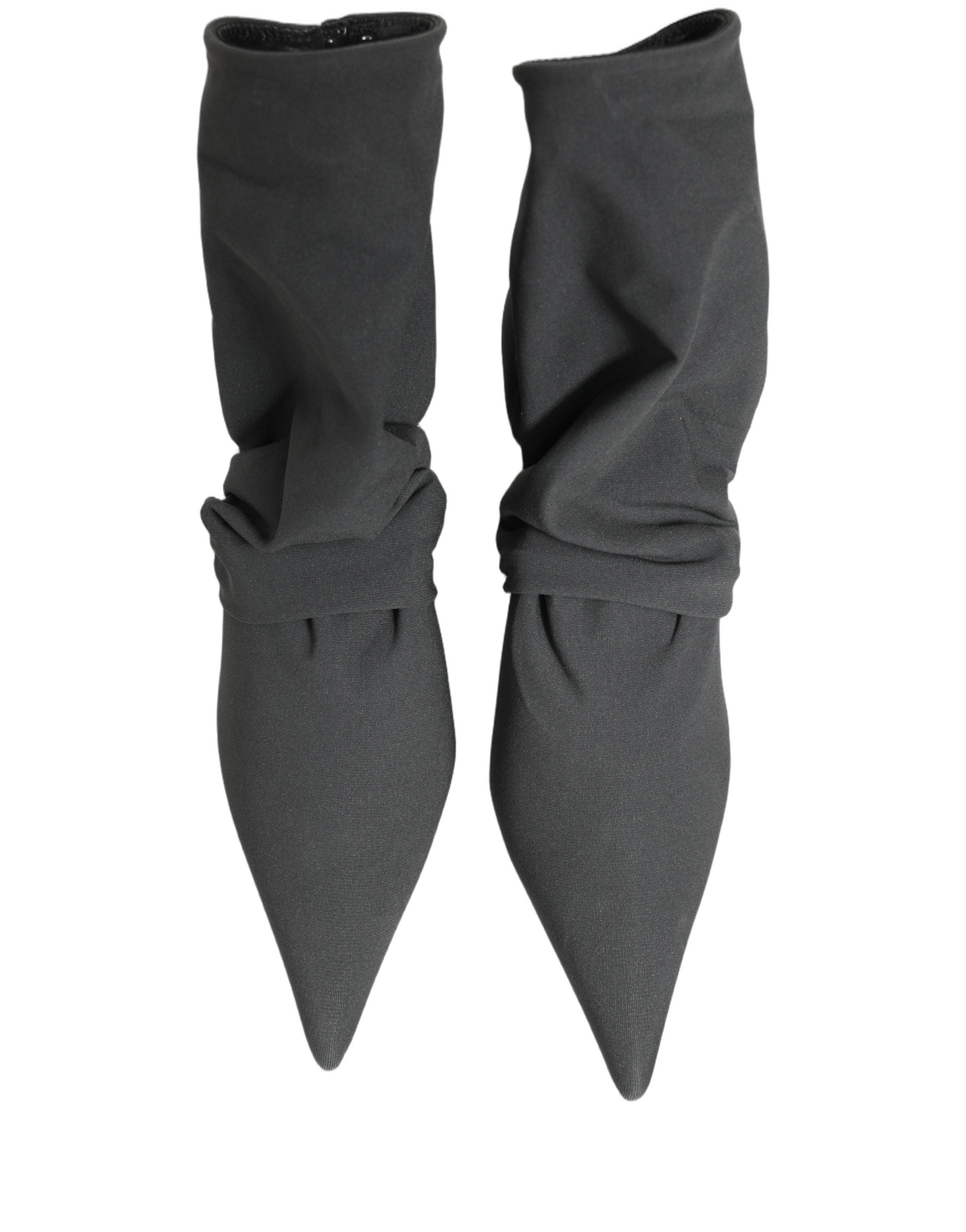 Dolce & Gabbana Graue Stretch-Socken-Stiefeletten-3