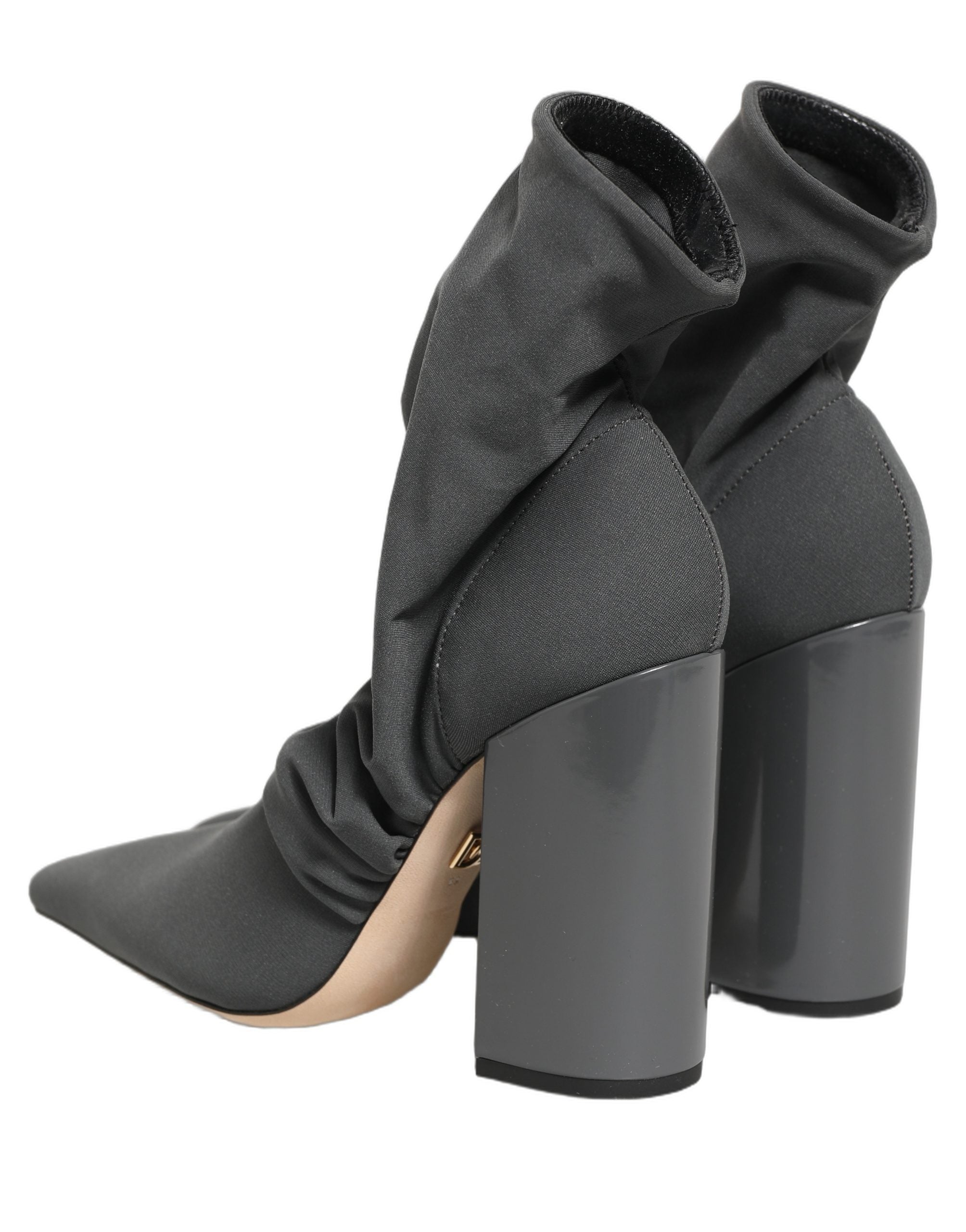 Dolce & Gabbana Graue Stretch-Socken-Stiefeletten-5