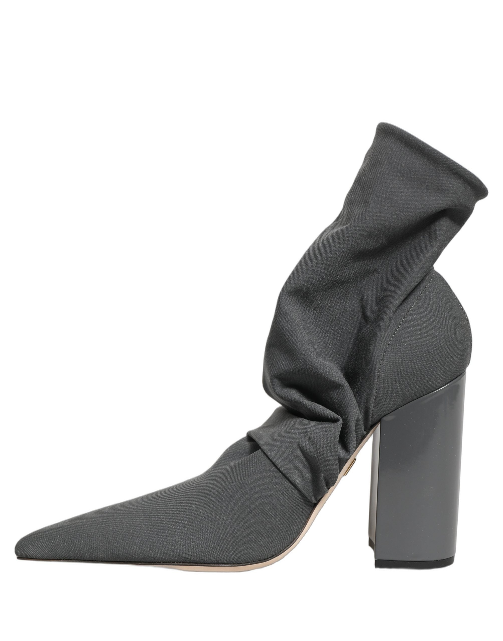 Dolce & Gabbana Graue Stretch-Socken-Stiefeletten-6