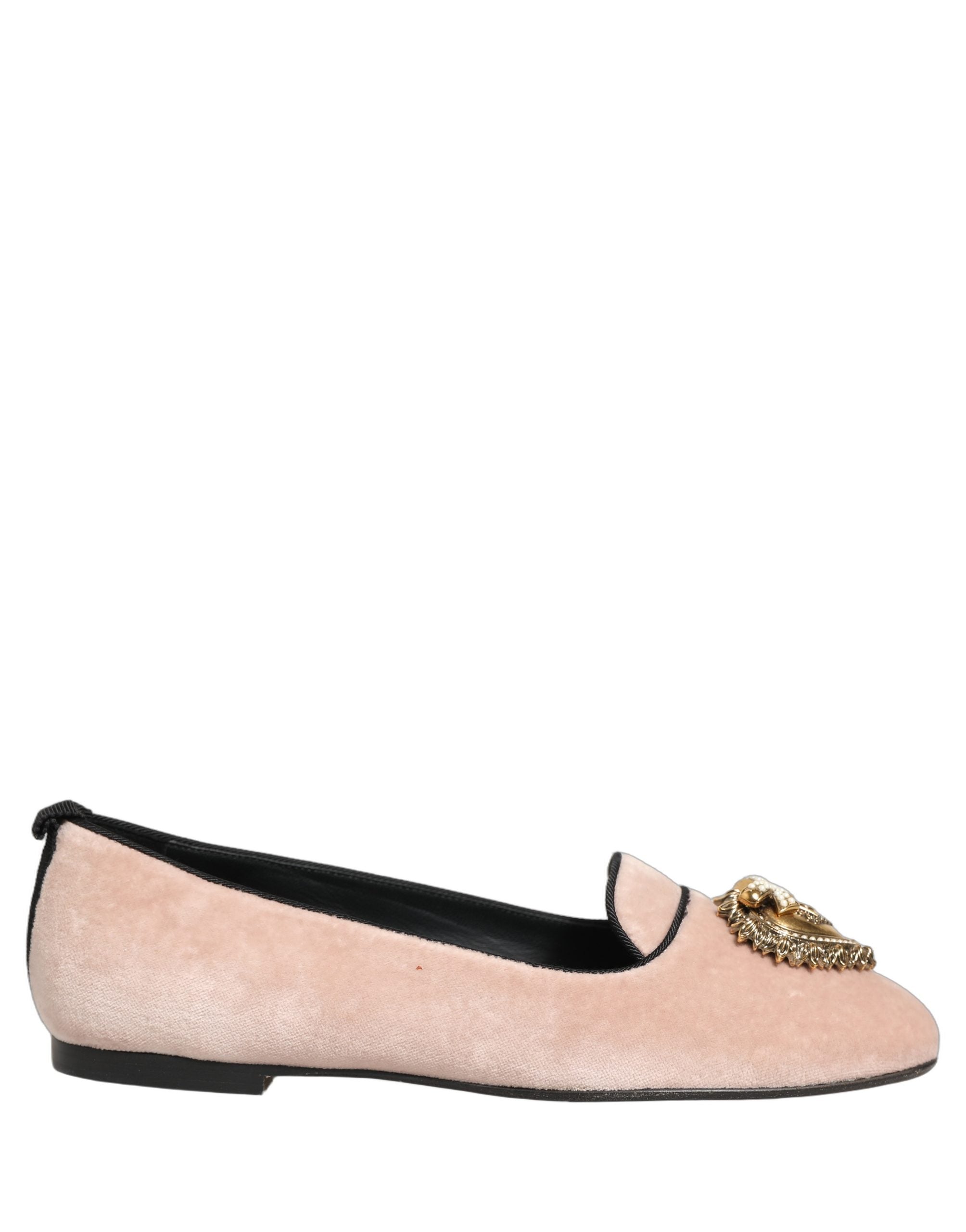 Dolce & Gabbana Pink Velvet Devotion Loafers Flats Shoes-5