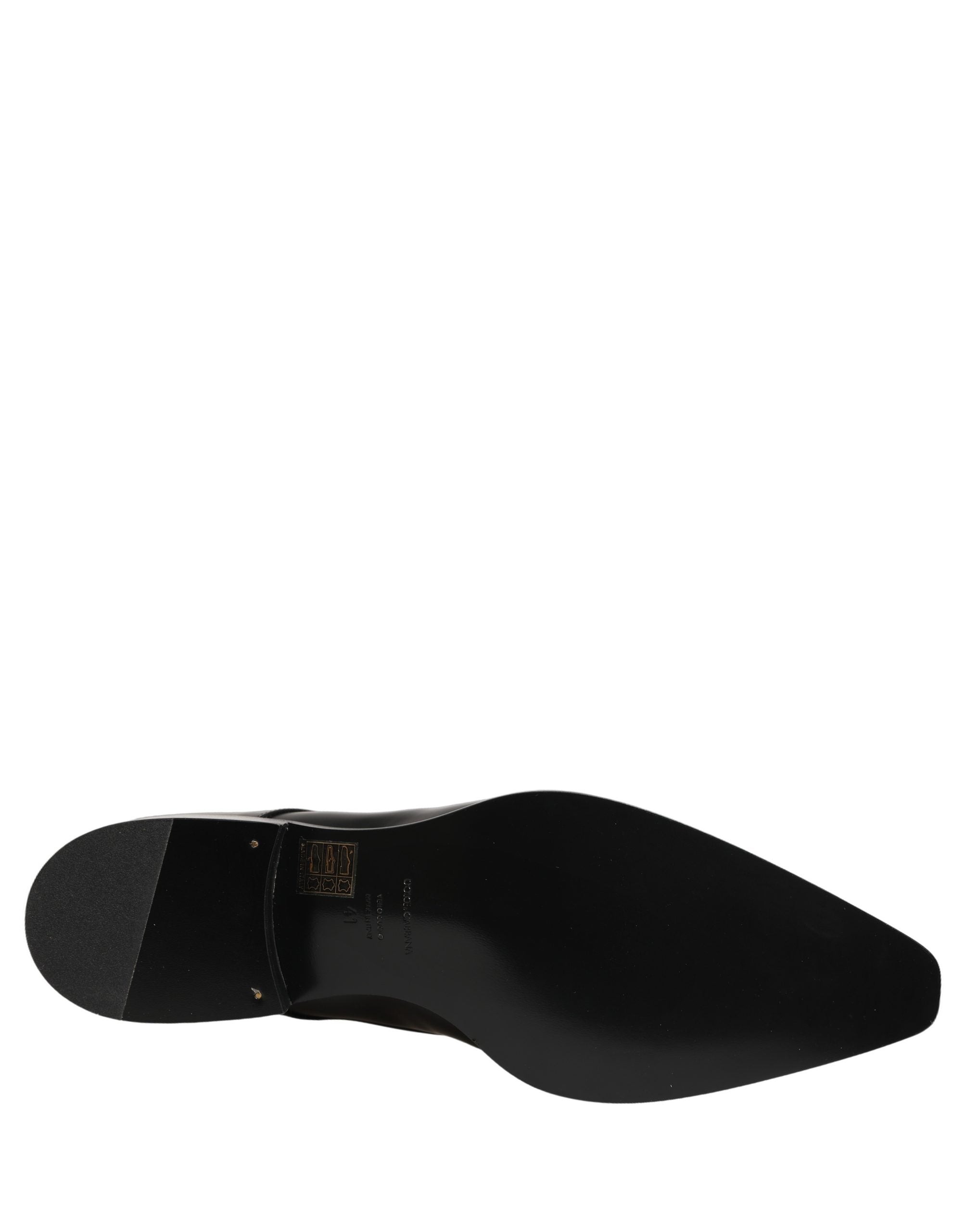 Dolce & Gabbana Schwarze Leder Schnür-Derby-Schuhe-2