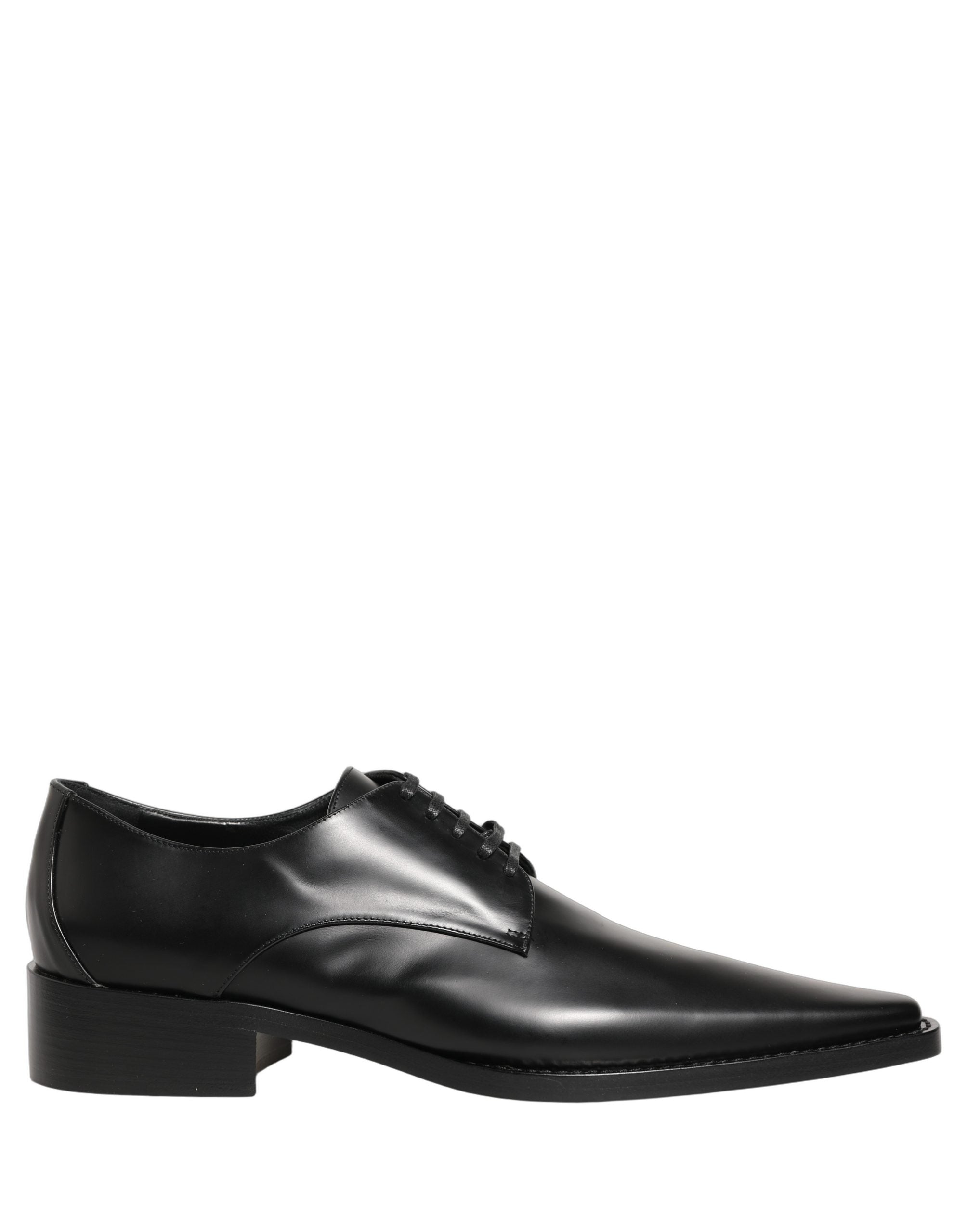 Dolce & Gabbana Schwarze Leder Schnür-Derby-Schuhe-7