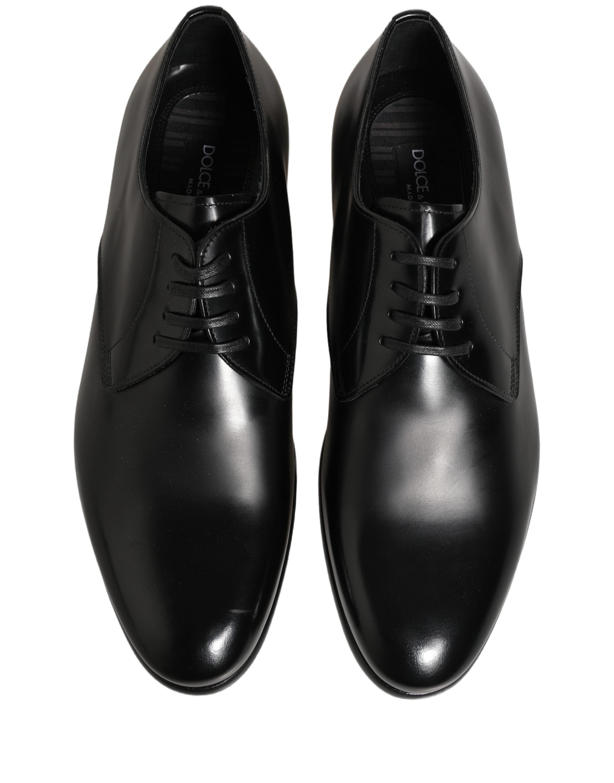 Dolce & Gabbana Schwarze Leder Schnür-Derby-Anzugschuhe-1