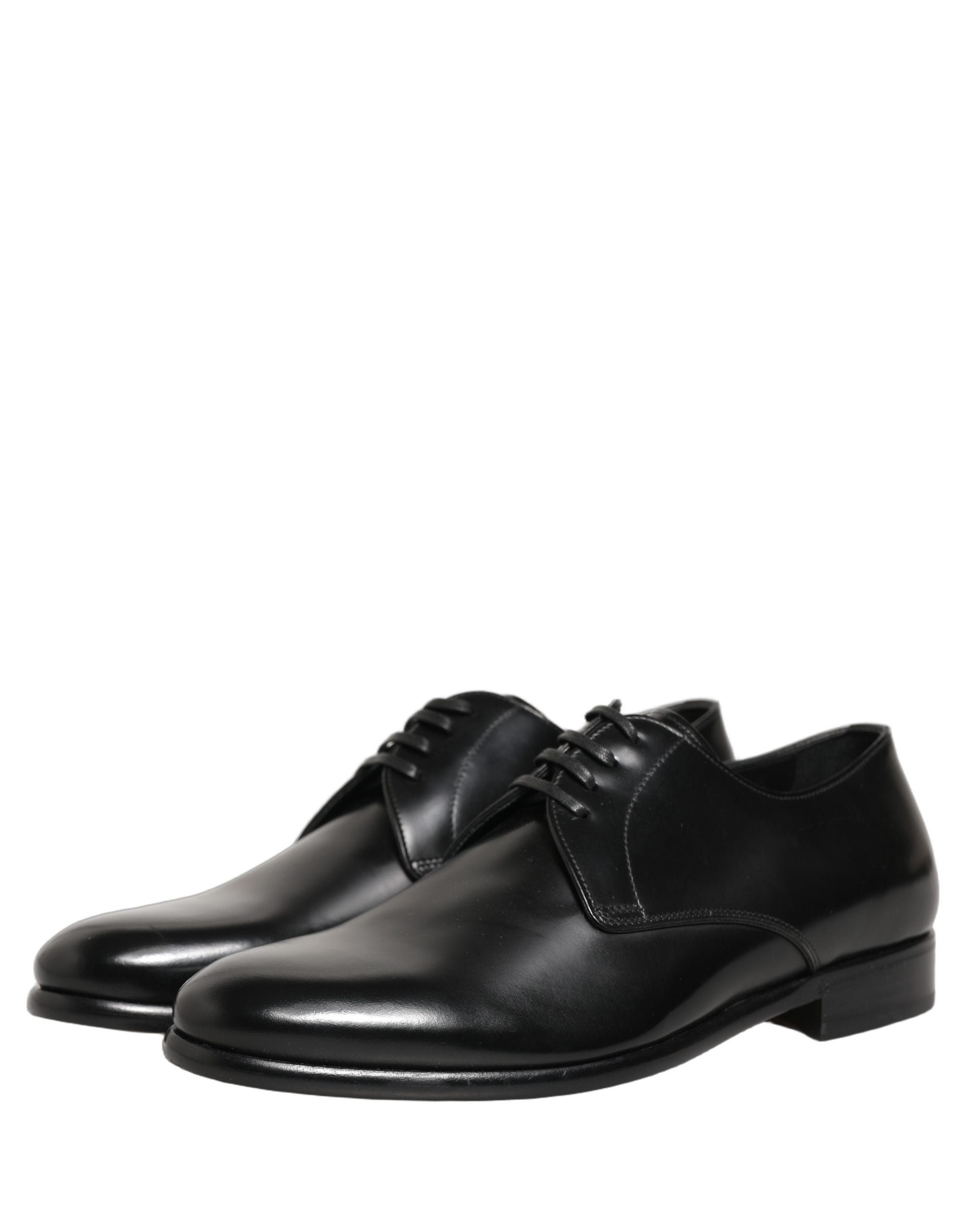 Dolce & Gabbana Schwarze Leder Schnür-Derby-Anzugschuhe-2