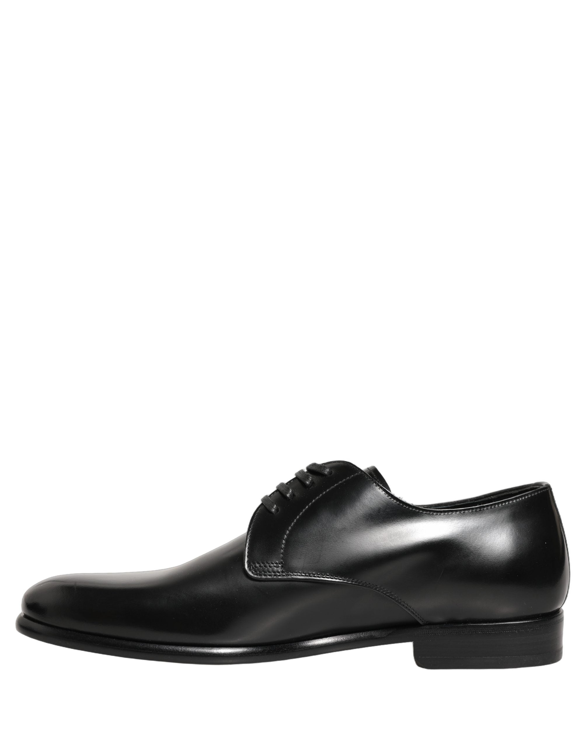 Dolce & Gabbana Schwarze Leder Schnür-Derby-Anzugschuhe-4