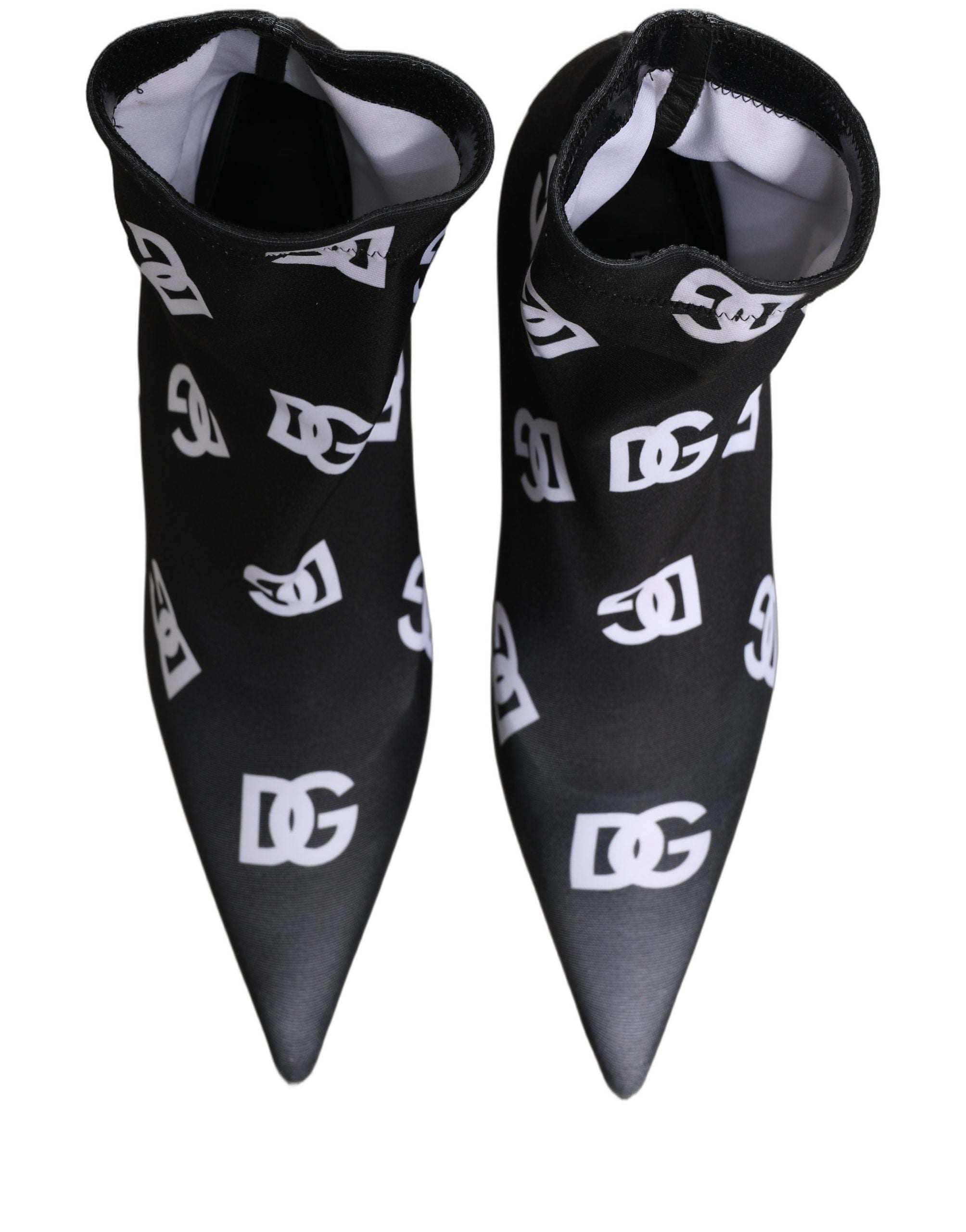 Dolce & Gabbana Schwarze Stretch-Stiefeletten mit Logo-3