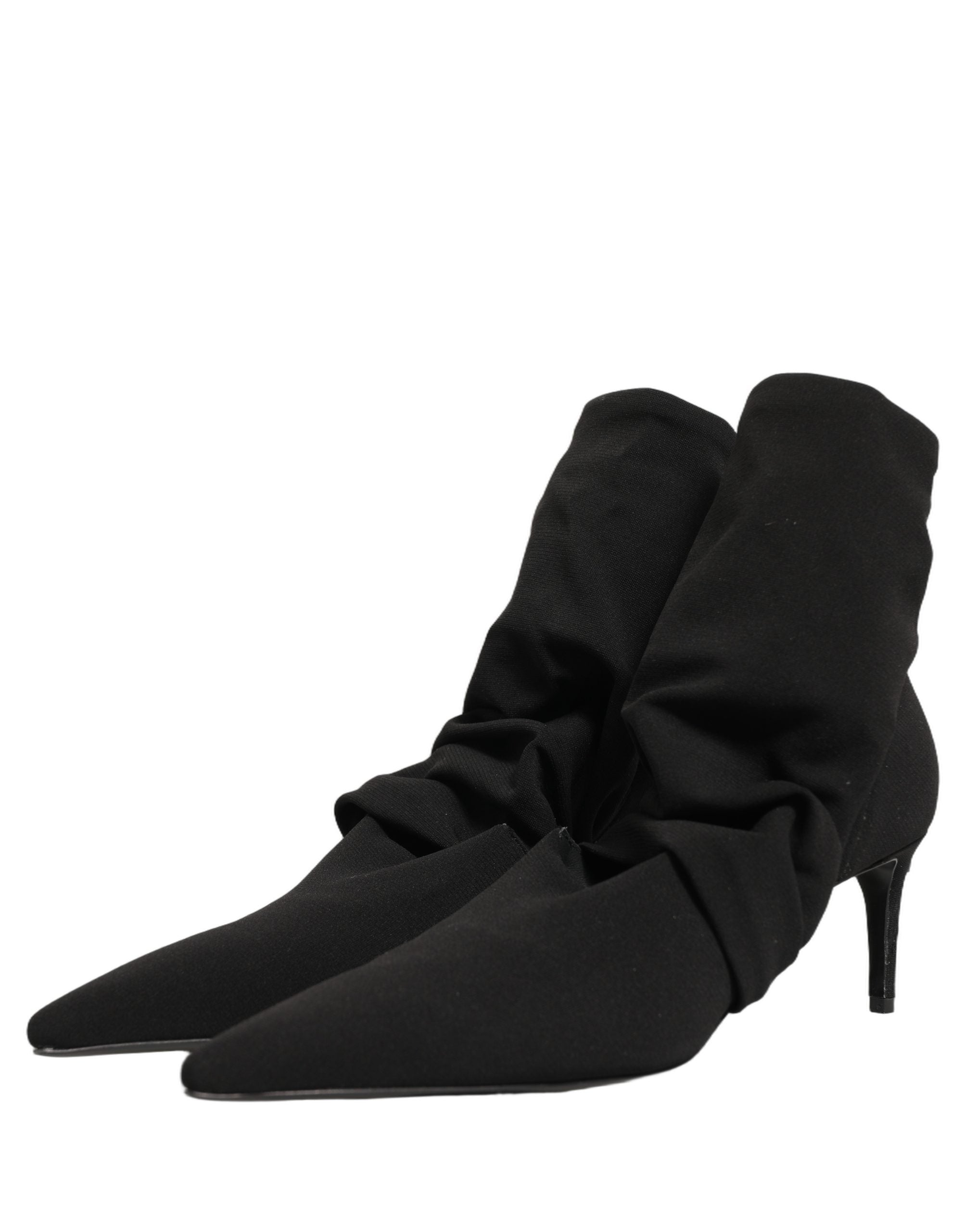 Dolce & Gabbana Schwarze Socken-Stiefel mit Absatz, Knöchelhoch-4