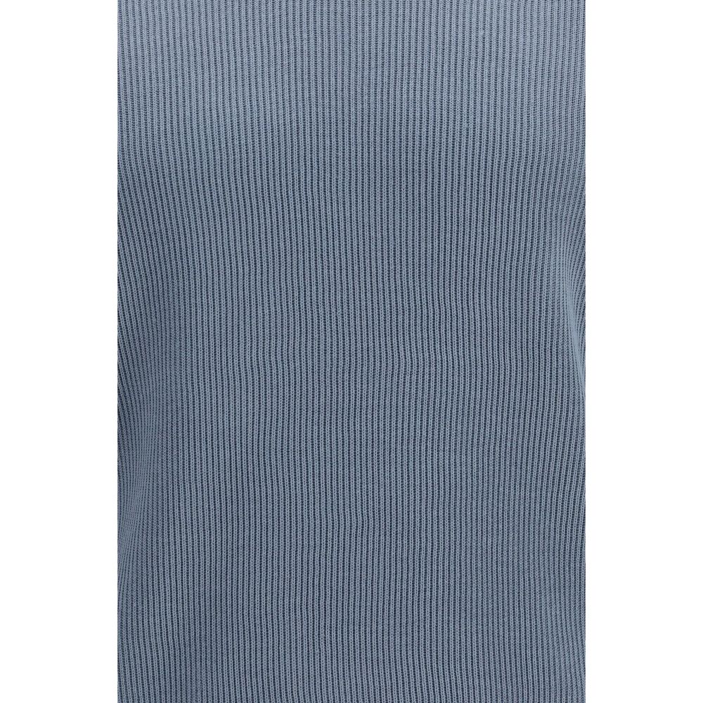 Brunello Cucinelli Blaues Baumwoll-Polohemd-3