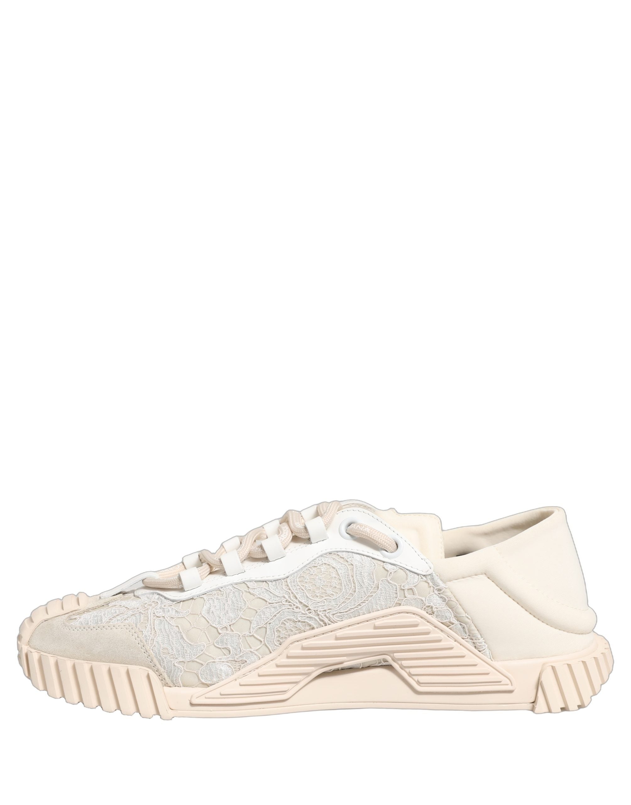 Dolce & Gabbana Weiß Spitze NS1 Low Top Sneaker Sportschuhe-8