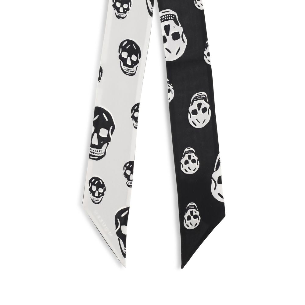 Alexander McQueen Schwarzer Seidenschal-3