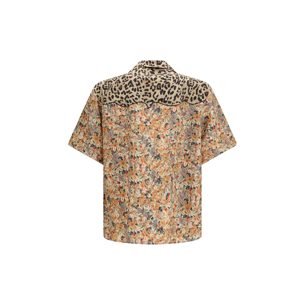 Valentino Mehrfarbiges Seidenhemd mit Muster-2